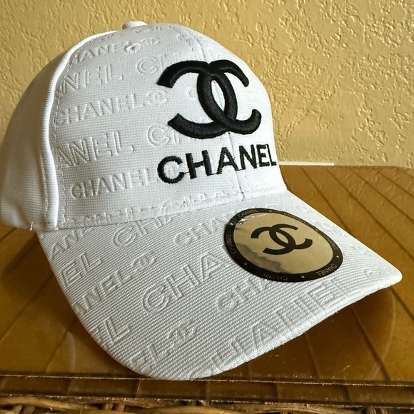 New PGA black-and-white Chanel baseball hat Carmel ca. Inn at Spanish bay golf - Picture 11 of 12